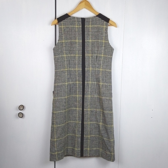 Boden Vintage British Tweed Plaid 100% Wool Dress Houndstooth Preppy  Sz.4 - Picture 5 of 8